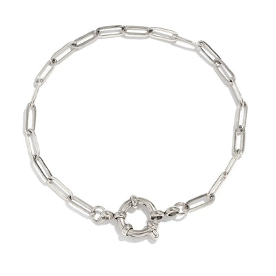 Women Fashion Circle Geometric Stainless Steel 18K Gold Plated Bracelets