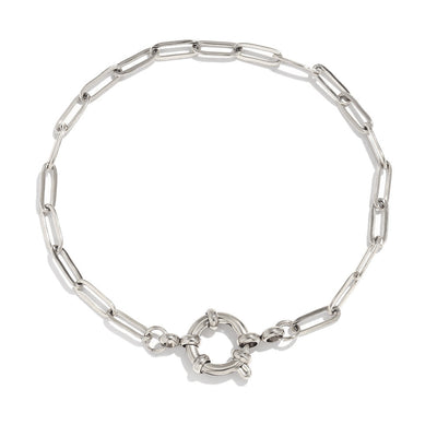 Women Fashion Circle Geometric Stainless Steel 18K Gold Plated Bracelets