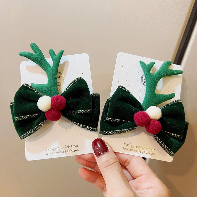 Christmas Cute Bow Knot Elk Cloth Party Party Accessories