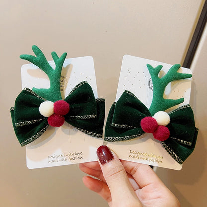 Christmas Cute Bow Knot Elk Cloth Party Party Accessories