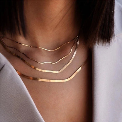 Basic Solid Color 304 Stainless Steel Stainless Steel Necklaces