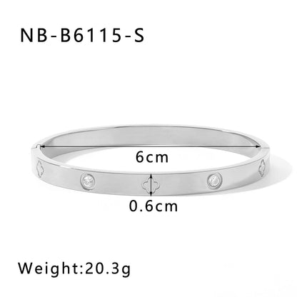 IG Style Circle Irregular Heart Stainless Steel Electroplating Bangles