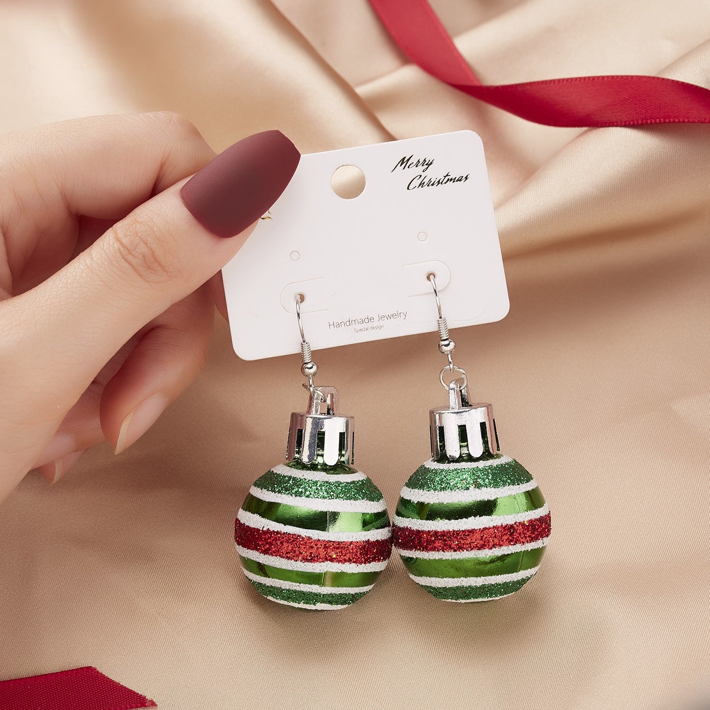 1 Pair Fashion Star Stripe Snowflake Resin Drop Earrings