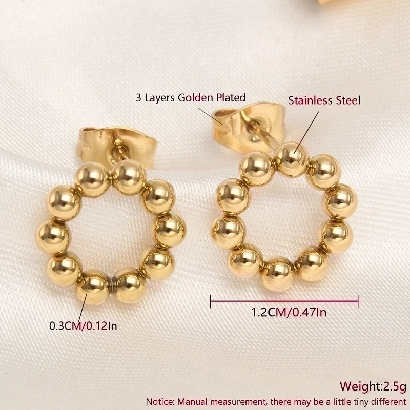 1 Pair Basic Minimalist Triangle Plating 304 Stainless Steel 18K Gold Plated Gold Plated Ear Studs