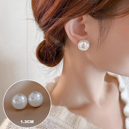1 Pair Retro French Style IG Style Geometric Inlay Alloy Titanium Steel Artificial Pearls Zircon Drop Earrings Earrings Ear Studs