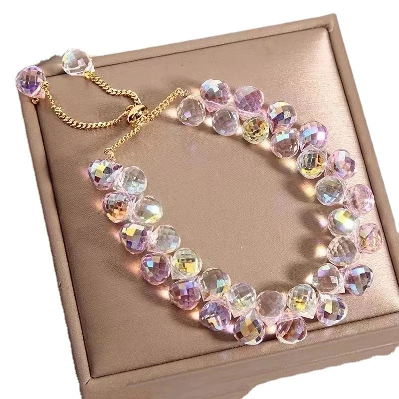 Minimalist Flower Crystal Bracelets In Bulk