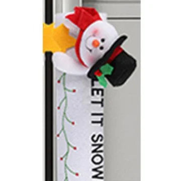 Hot-selling Christmas Small Gifts Velvet Christmas Doll Refrigerator Handle Decoration Christmas Home Supplies