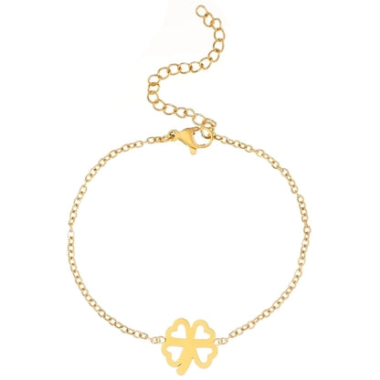 Minimalist Classic Style Snowflake 304 Stainless Steel Zircon Stainless Steel Bracelets In Bulk