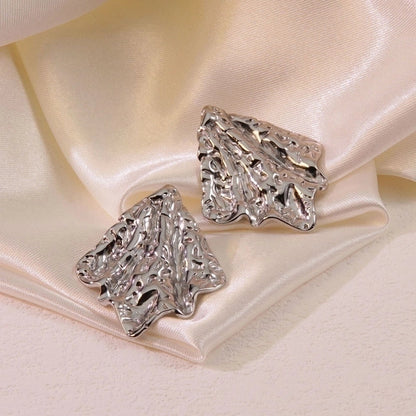 1 Pair Elegant French Style Sweet Geometric Flower 304 Stainless Steel Imitation Gold Ear Studs