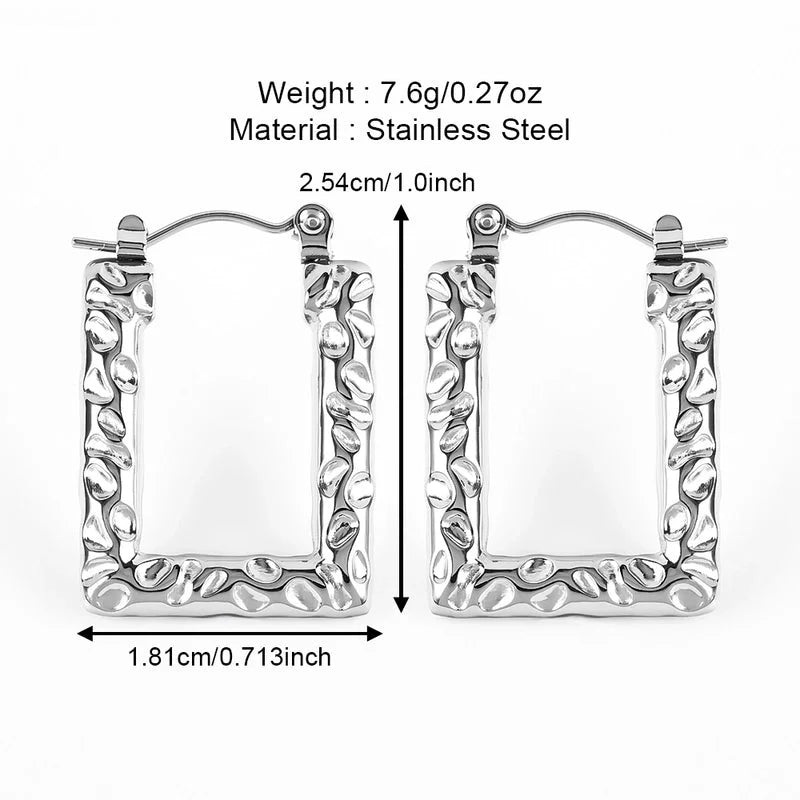 1 Pair Casual Minimalist U Shape Heart Shape Solid Color Polishing 304 Stainless Steel Earrings