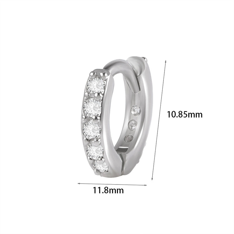 1 Piece Elegant Flower Butterfly Inlay Copper Rhinestones Zircon Earrings