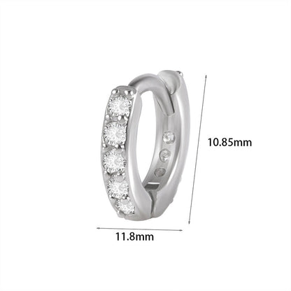 1 Piece Elegant Flower Butterfly Inlay Copper Rhinestones Zircon Earrings