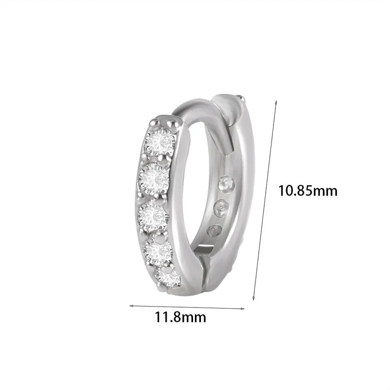 1 Piece Elegant Flower Butterfly Inlay Copper Rhinestones Zircon Earrings