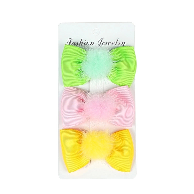 Halloween Christmas Independence Day Ethnic Style Kid'S Halloween Pattern Santa Claus American Flag Sequins Knitting Bowknot Hair Clip