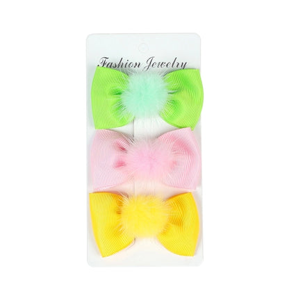 Halloween Christmas Independence Day Ethnic Style Kid'S Halloween Pattern Santa Claus American Flag Sequins Knitting Bowknot Hair Clip