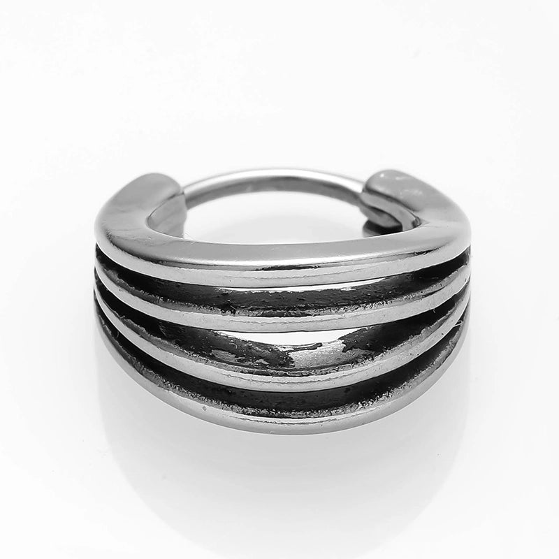 1 Piece Halloween Gothic Minimalist Polka Dots Solid Color Polishing 316 Stainless Steel Hoop Earrings