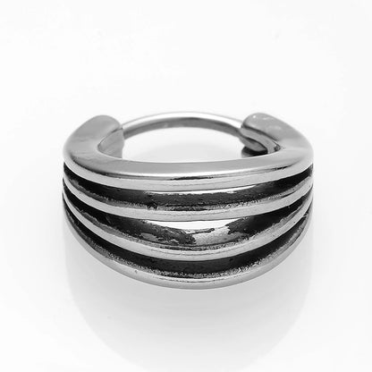 1 Piece Halloween Gothic Minimalist Polka Dots Solid Color Polishing 316 Stainless Steel Hoop Earrings