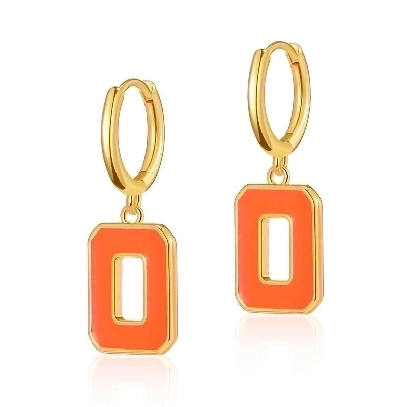 1 Pair Retro Sweet Triangle Devil\'s Eye Heart Shape Enamel Plating Inlay Copper Zircon 18k Gold Plated Ear Studs