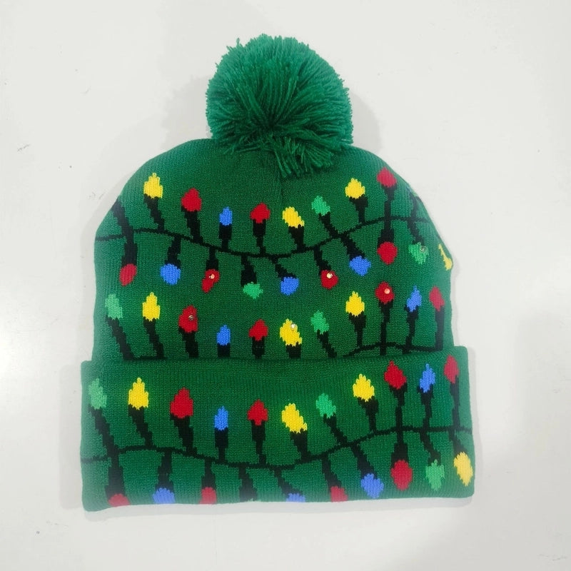 Kid'S IG Style Santa Claus Elk Pom Poms Wool Cap