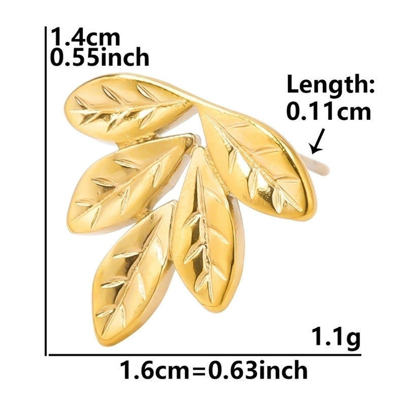 1 Pair Minimalist Flower Butterfly Plating 304 Stainless Steel 18K Gold Plated Ear Studs