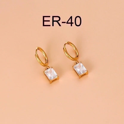 1 Pair Fashion Sector Heart Shape Tassel Gold Plated Inlay 304 Stainless Steel Zircon Stainless Steel Earrings