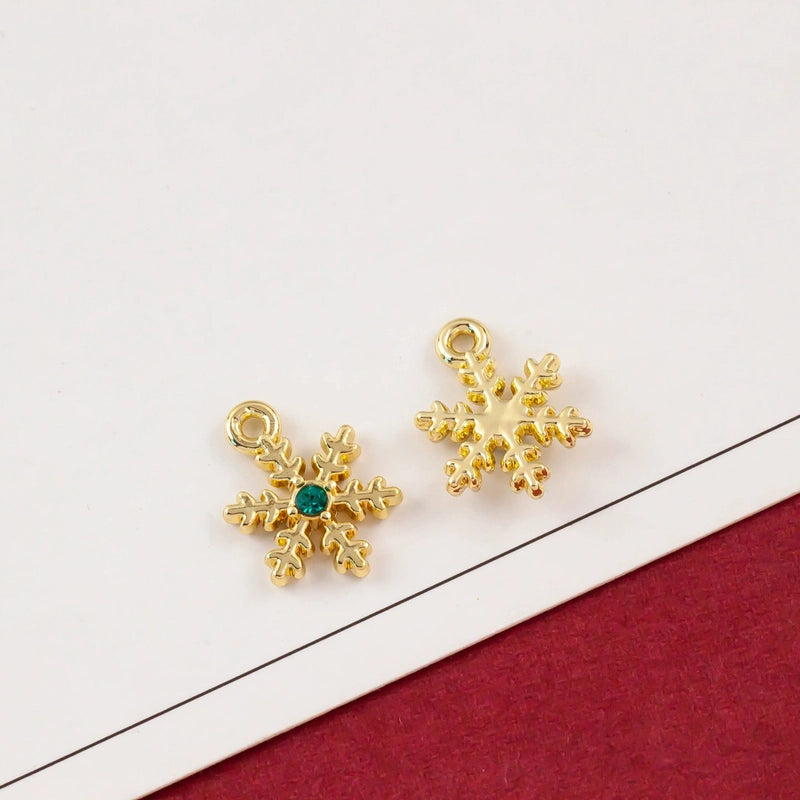 10 PCS/Package Alloy Bow Knot Bell Snowflake Pendant Jewelry Accessories