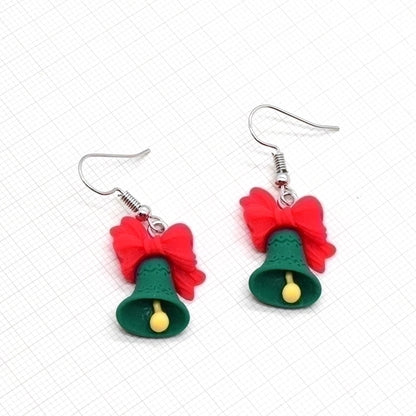 1 Pair Cute Minimalist Snowman Resin Drop Earrings