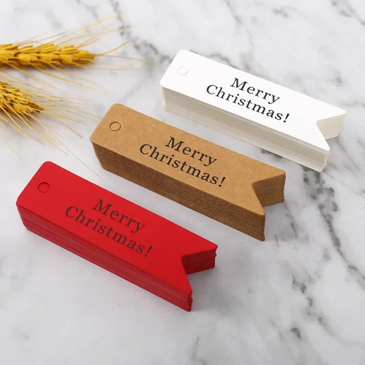 Happy Christmas Kraft Paper Small Tag Dovetail Tag Merrychristmas Gift Decoration Card