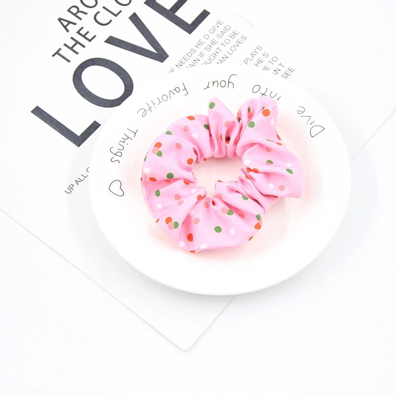 Christmas Cute Women's Color Block Rib-Knit Hair Tie