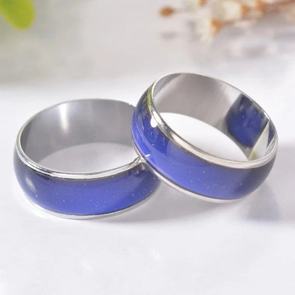 Brass White-Plated K Casual Hip-Hop Cool Style Enamel Circle Rings