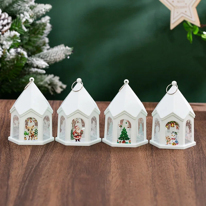 Christmas Decorations Children's Luminous Gift Retro Night Light Christmas Tree Pendant Ornaments Desktop Layout Props