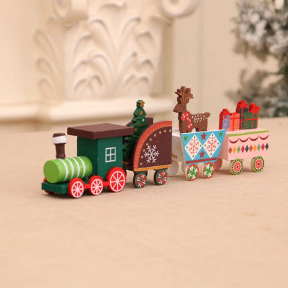 Christmas Fashion Train Wood Party Ornaments