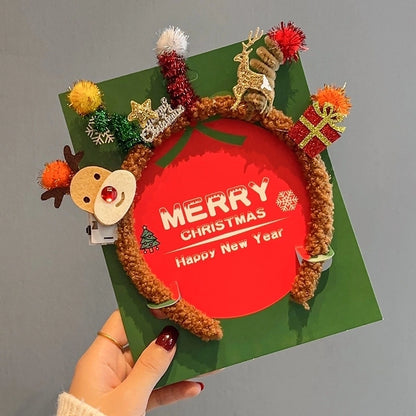 Christmas Nordic Style Cute Christmas Christmas Tree Santa Claus Antlers Flannel Holiday Shopping