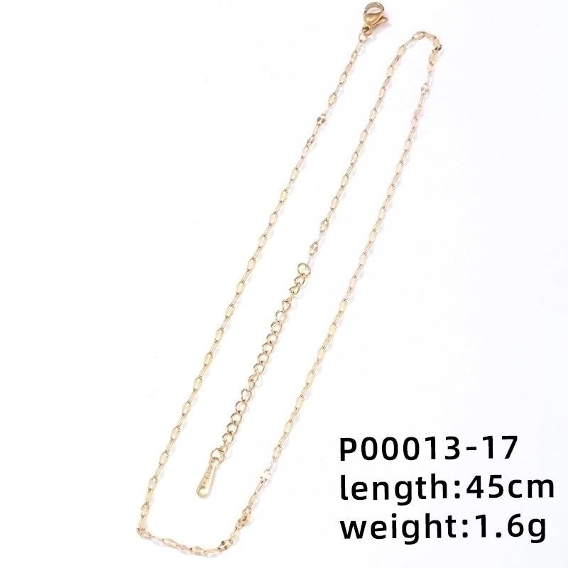 IG Style Minimalist Universe Starry Sky 304 Stainless Steel Copper Plating Inlay Gold Plated Zircon Charms Necklace
