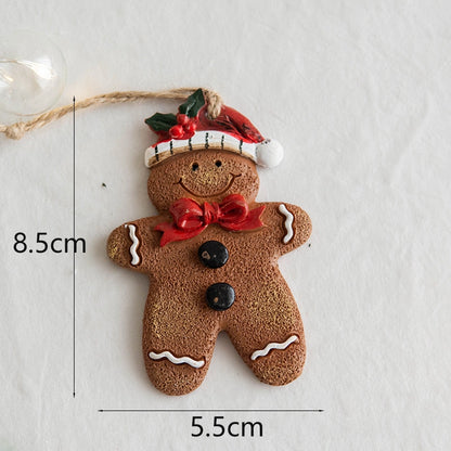 Christmas Christmas Gingerbread Resin Party Hanging Ornaments