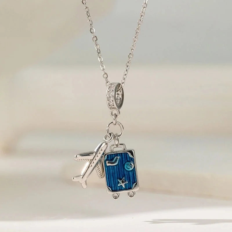 Sweet Starfish Titanium Steel Copper Alloy Zircon Inlay Stainless Steel Necklaces