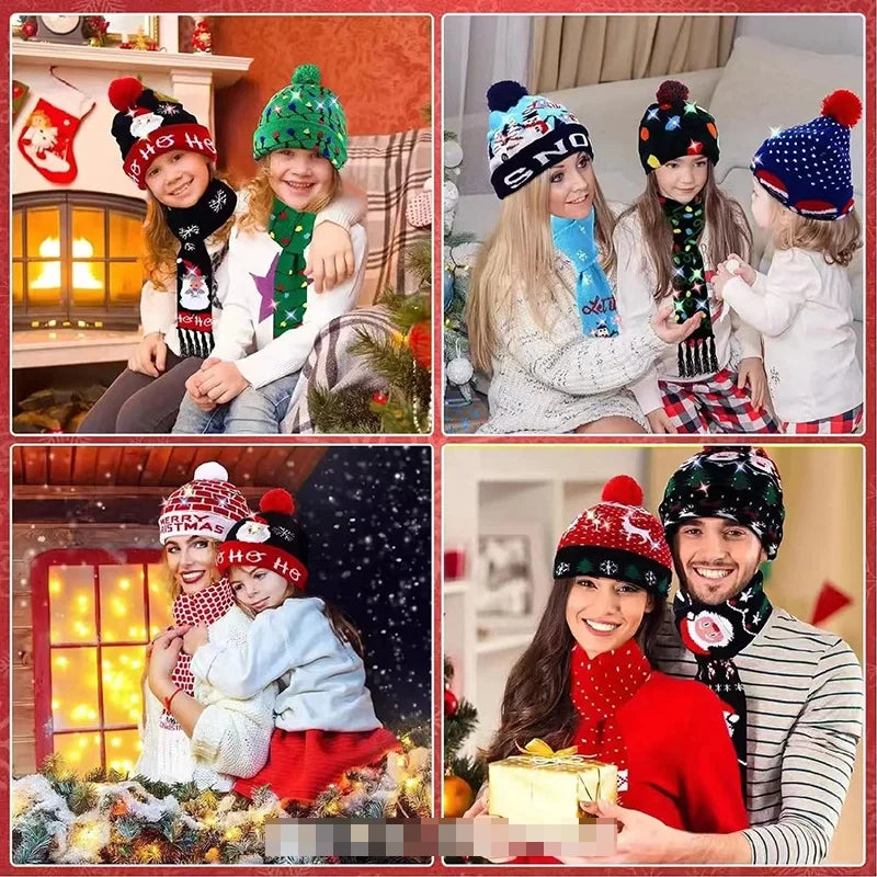 Kid'S IG Style Santa Claus Elk Pom Poms Wool Cap