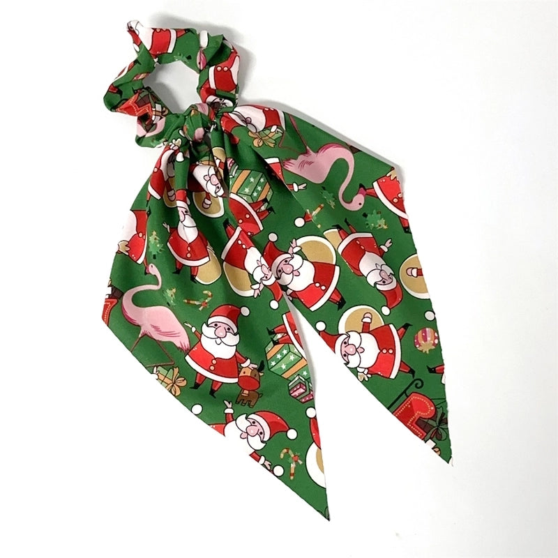 Christmas Minimalist Women's Christmas Tree Santa Claus Hair Tie