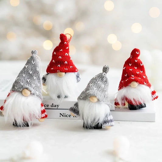 Christmas Minimalist Classic Style Santa Claus Holiday Daily Hanging Ornaments Decorative Props