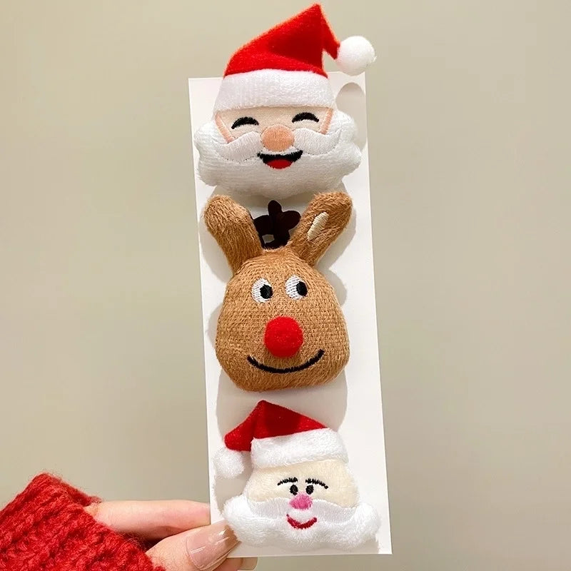 Cute Christmas Pin Christmas Tree Santa Claus Elk Women's Brooches