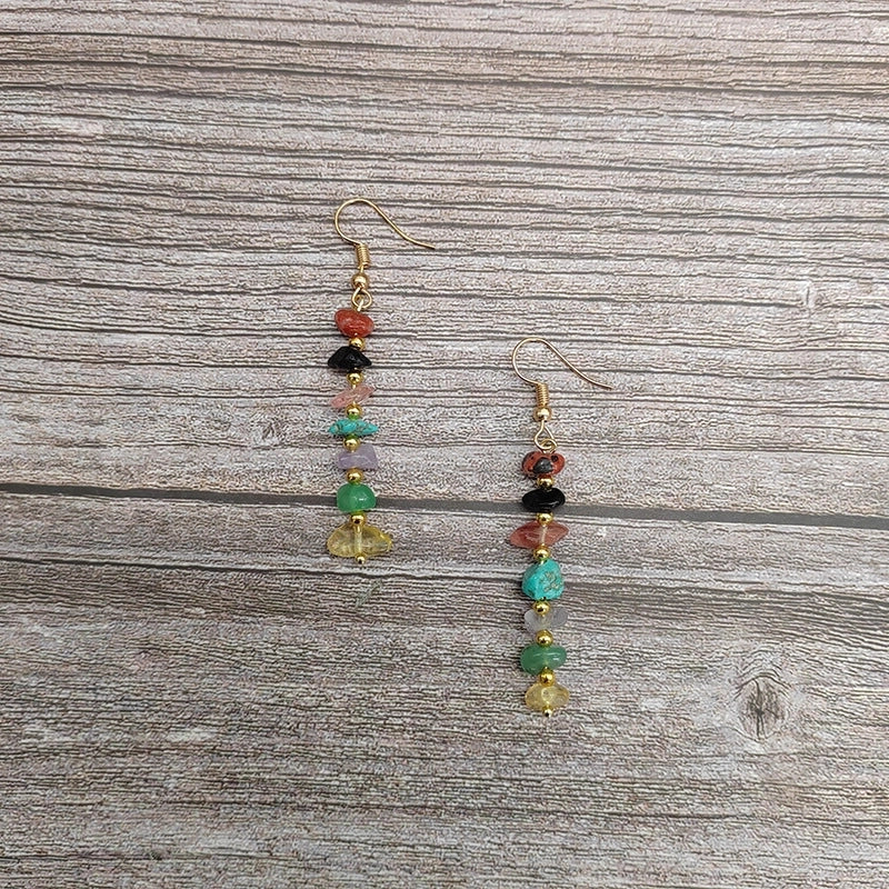 1 Pair Ethnic Style Geometric Natural Stone Drop Earrings