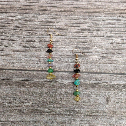 1 Pair Ethnic Style Geometric Natural Stone Drop Earrings