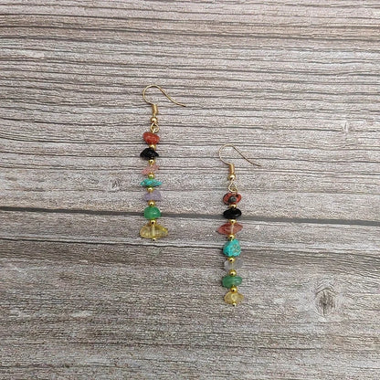1 Pair Ethnic Style Geometric Natural Stone Drop Earrings