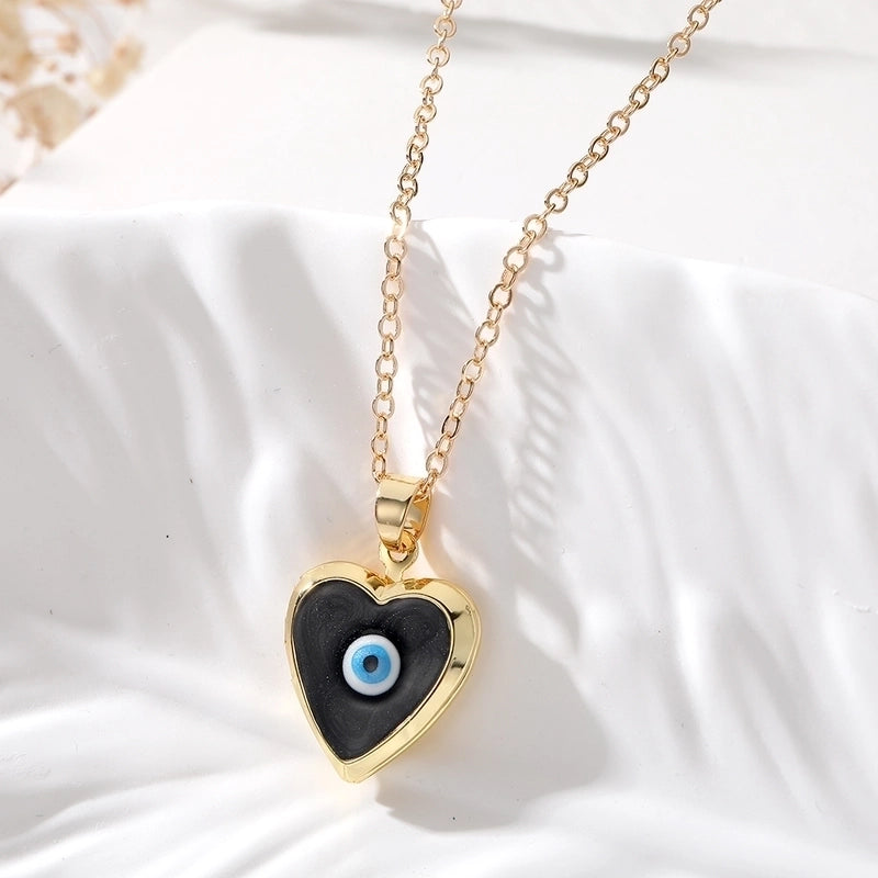 Casual Cute Minimalist Heart Shape Alloy Copper Pendant Necklace