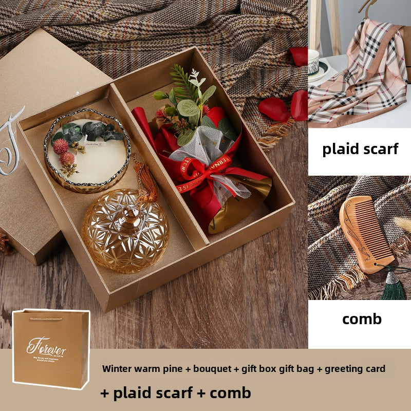 Aromatherapy Candle Gift Box March 8Th Women'S Mother'S Day Gift For Mother And Teacher Practical Niche Advanced Soy Wax