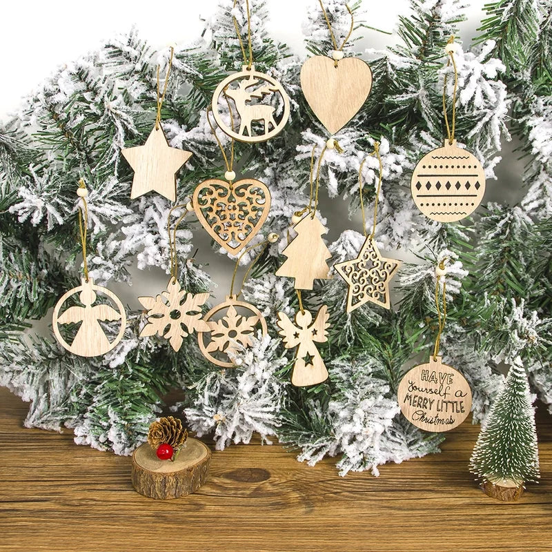 Christmas Wood Party Hanging Ornaments