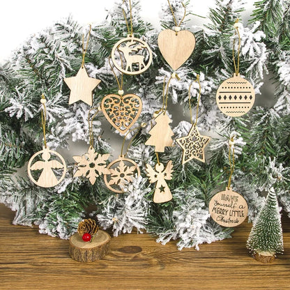 Christmas Wood Party Hanging Ornaments