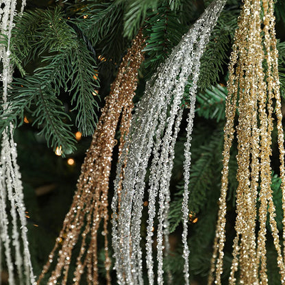 90cm Glitter Sequin Tassel Wheat Spike Christmas Branch Flower Arrangement Single Pack Christmas Tree Vine Decoration Arrangement