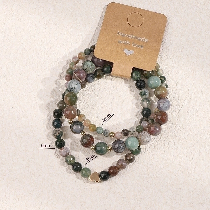 Minimalist Color Block Natural Stone Beaded Bracelets
