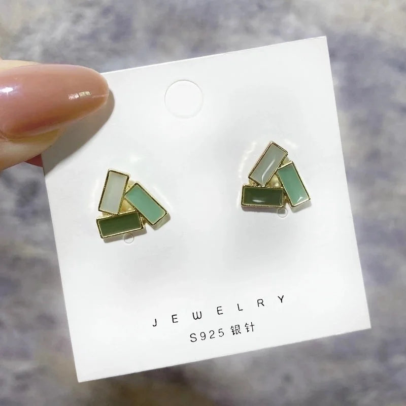 1 Pair Fashion Leaf Flower Bow Knot Imitation Pearl Alloy Rhinestones Earrings